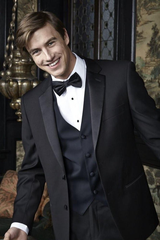 "Barcelona" Black Tuxedo Jacket Notch (Separates)
